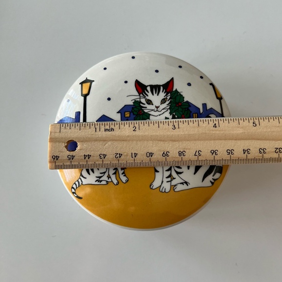 Vintage Studio Nova Christmas Cats Trinket Box - Picture 7 of 7